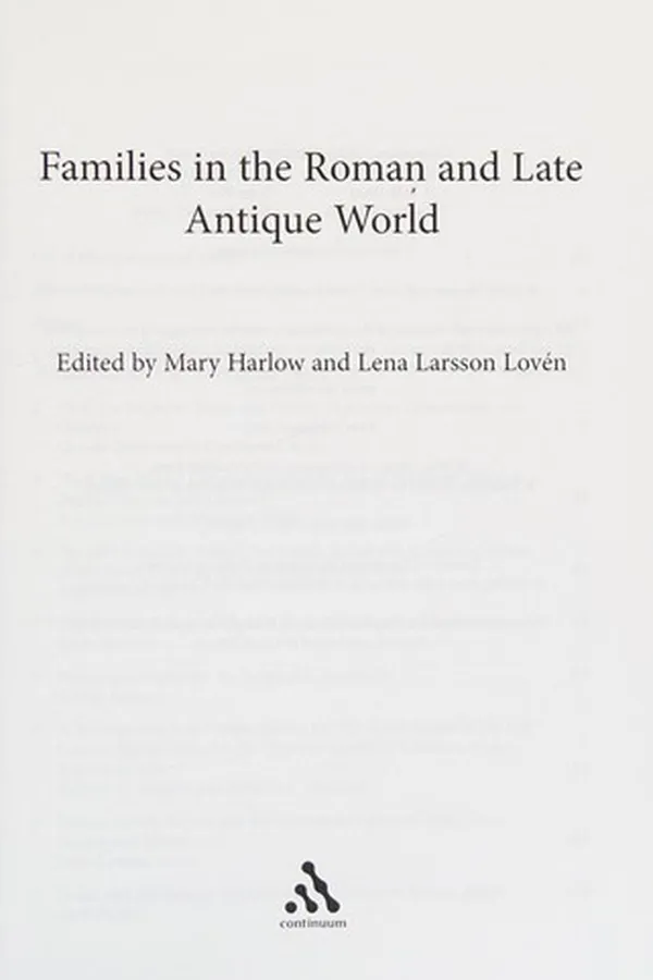 Capa de Families in the Roman and late antique world