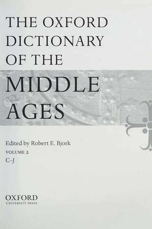 Capa de The Oxford dictionary of the Middle Ages Vol 2