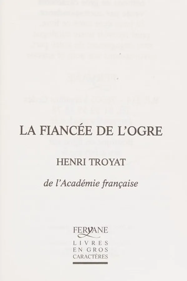 Capa de La fiancée de l'ogre