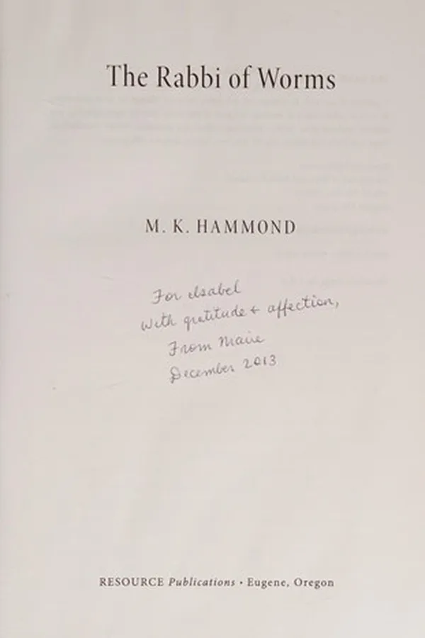 Capa de Rabbi of Worms