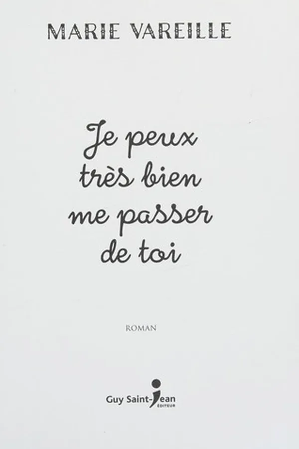 Capa de Je peux très bien me passer de toi
