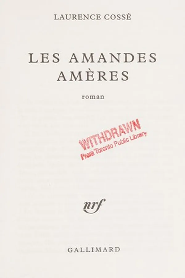 Capa de Les amandes amères