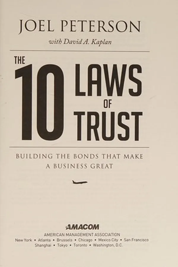 Capa de The 10 laws of trust