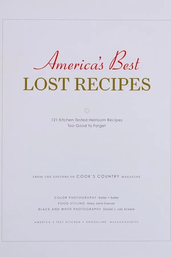Capa de America's best lost recipes