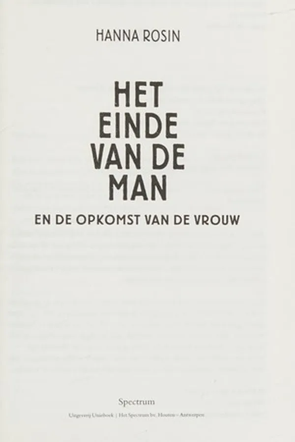 Cover of Het einde van de man