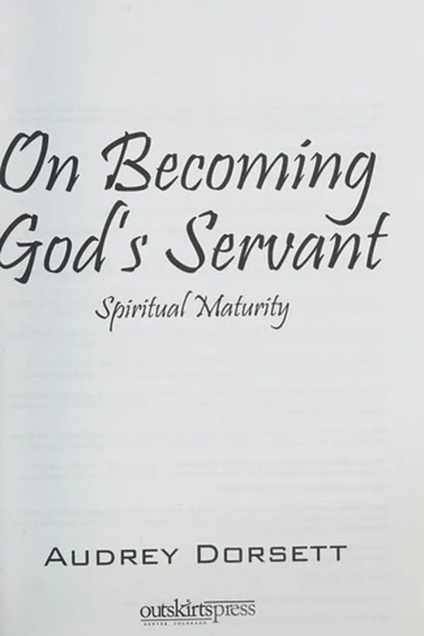 Capa de On becoming God's servant