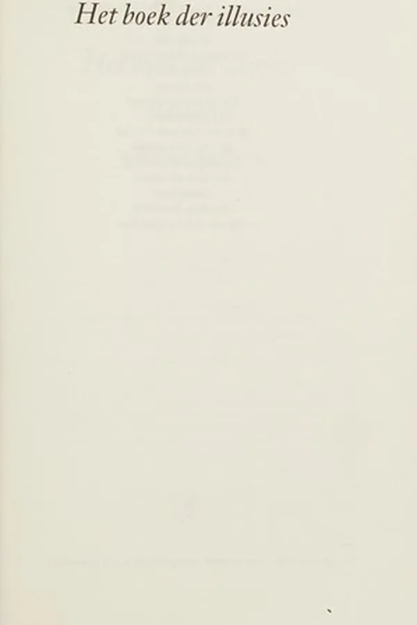 Capa de Het boek der illusies