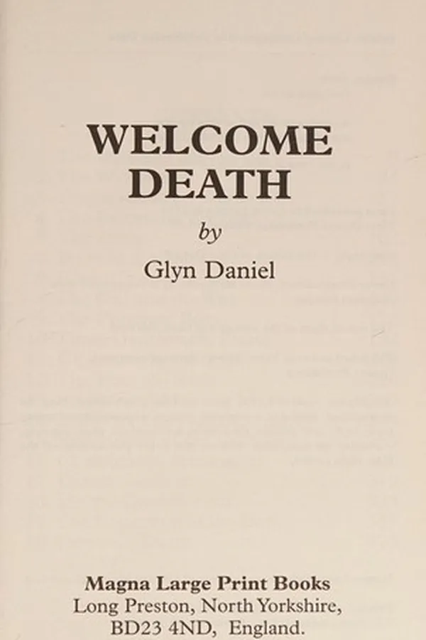 Capa de Welcome Death