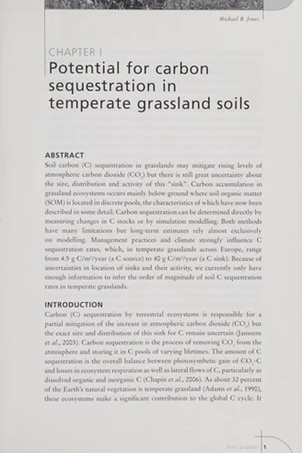 Cover of Grassland carbon sequestration