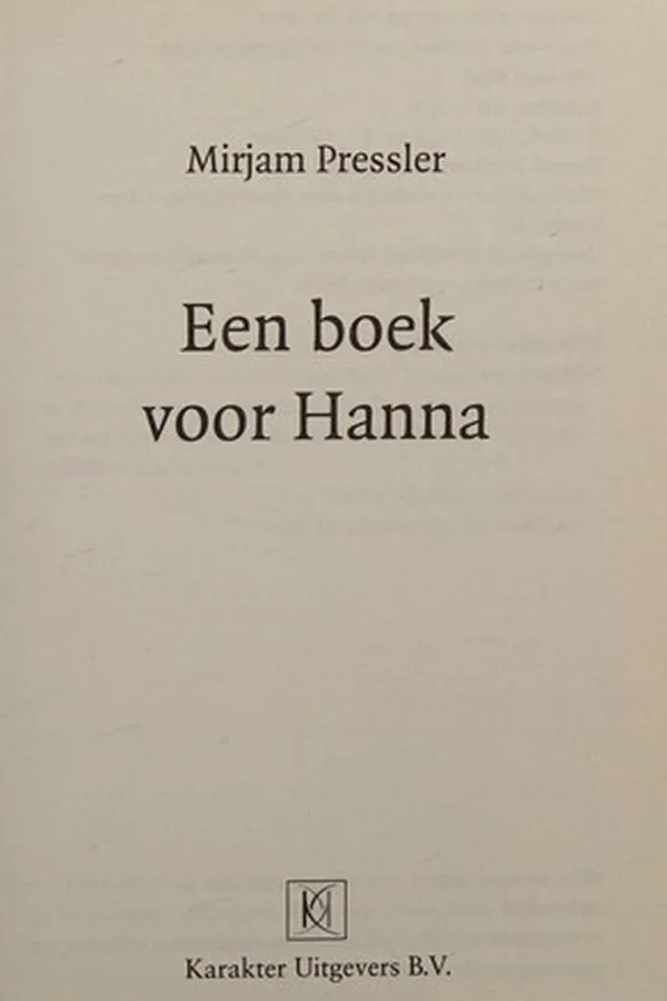 Cover of Ein Buch für Hanna