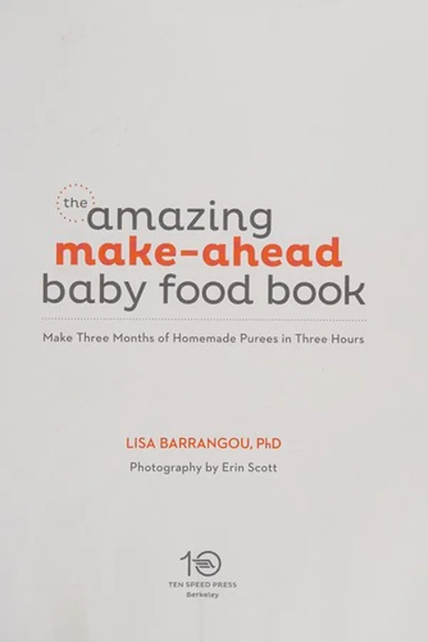 Capa de The amazing make-ahead baby food book