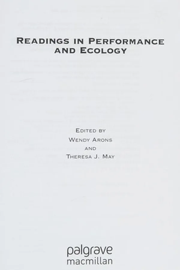 Capa de Readings in performance and ecology