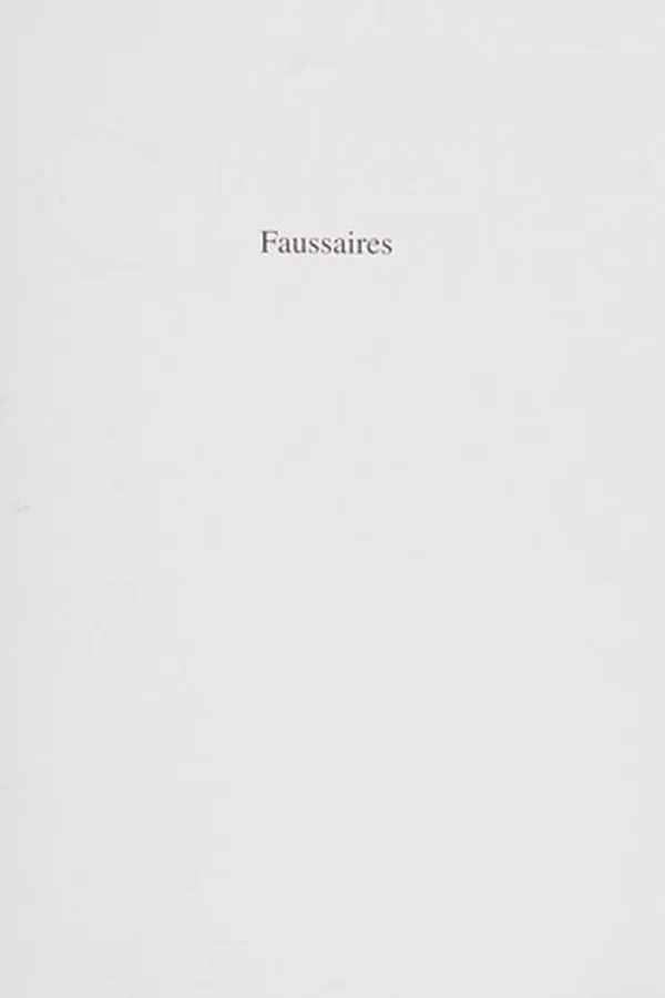Capa de Faussaires