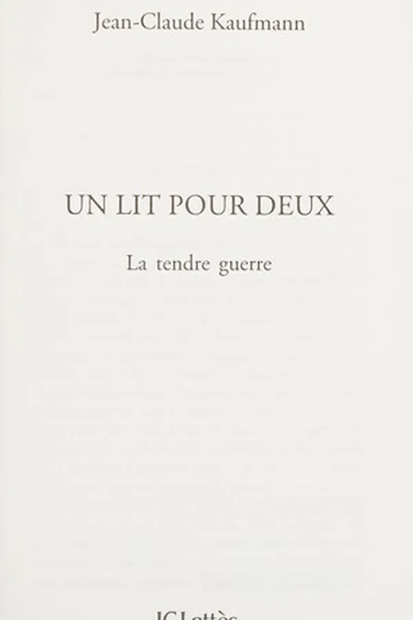 Cover of Un lit pour deux