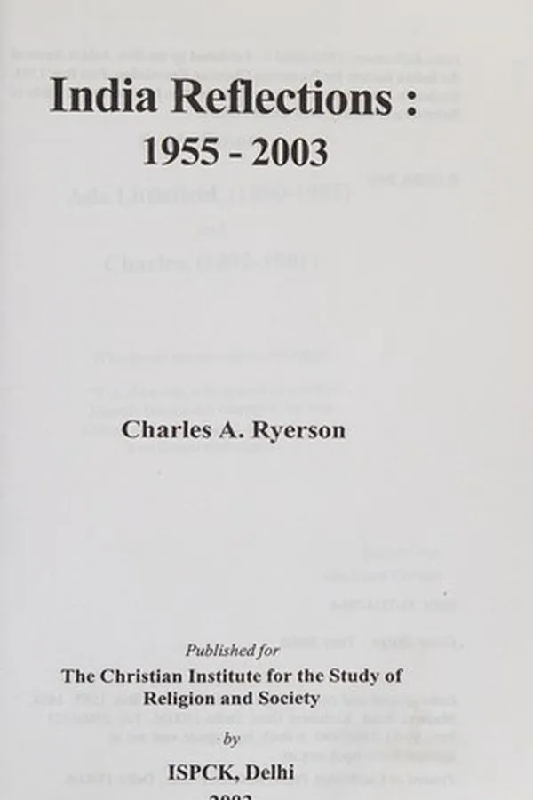 Capa de India reflections, 1955-2003