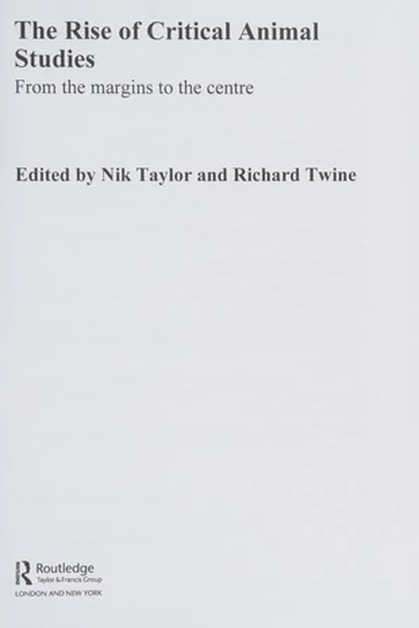 Capa de Rise of Critical Animal Studies
