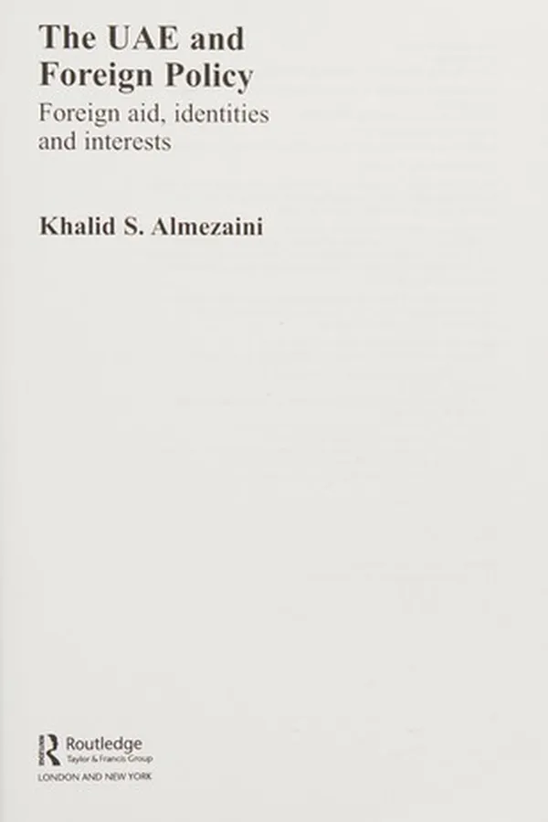 Capa de The UAE and foreign policy