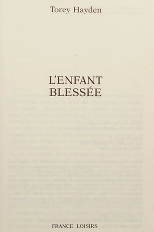 Capa de L'enfant blessée