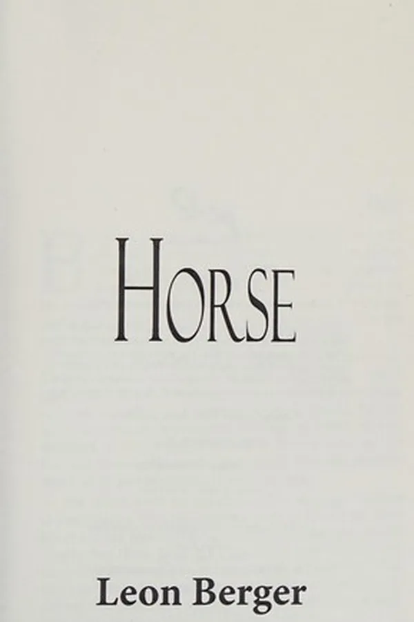 Capa de Horse