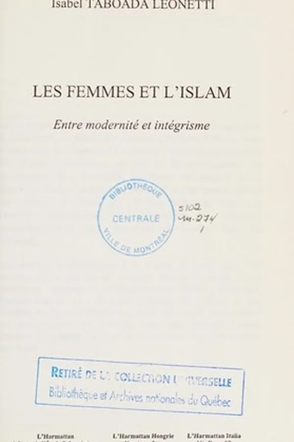 Capa de Les femmes et l'islam