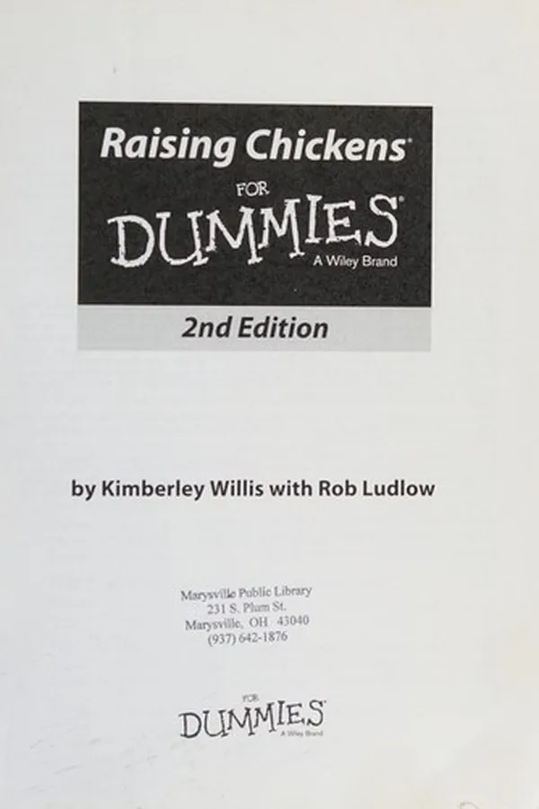 Cover of Raising chickens for dummies