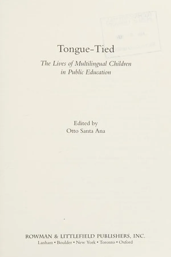Capa de Tongue-tied
