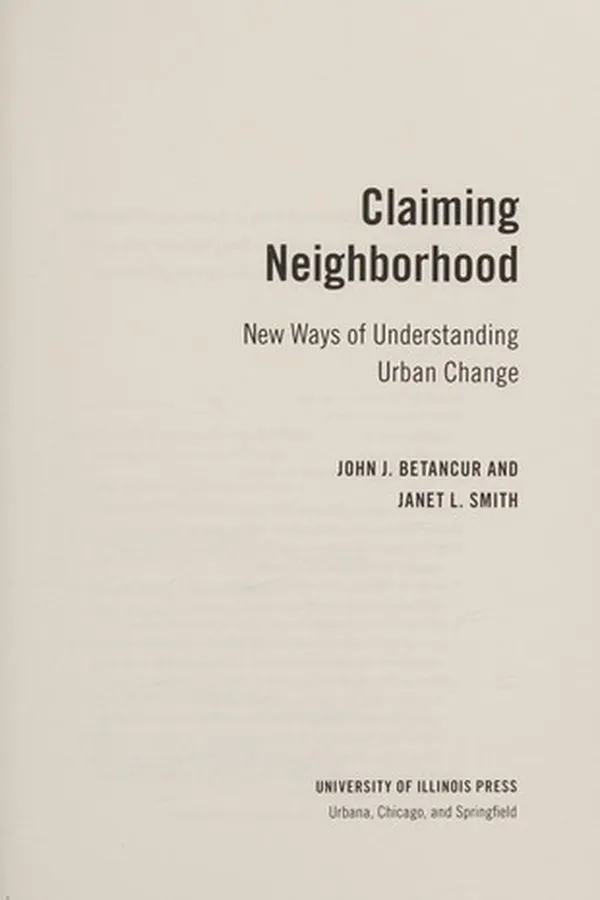 Capa de Claiming Neighborhood