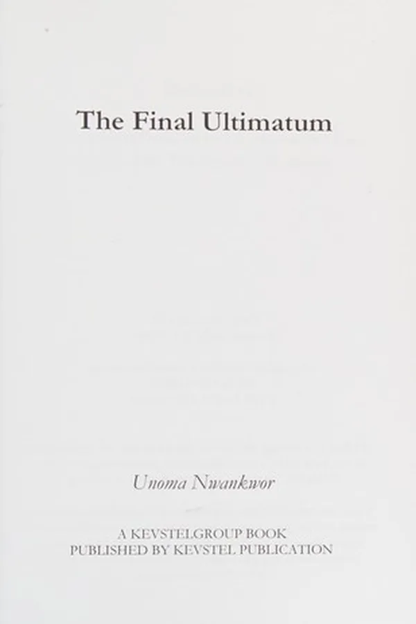 Cover of The final ultimatum