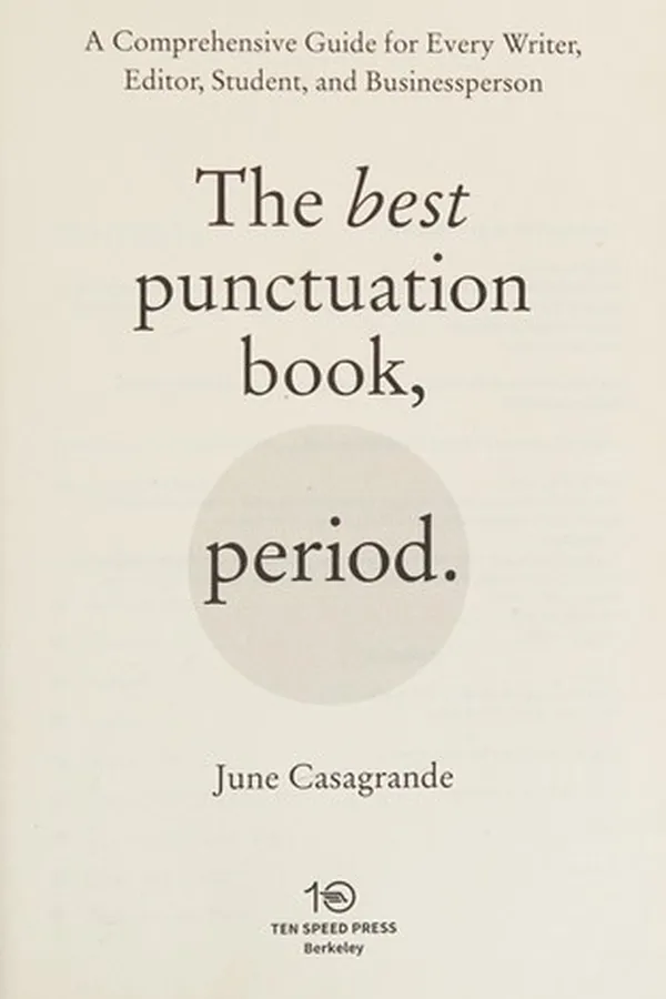 Capa de The best punctuation book, period