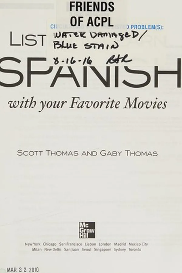Capa de Listen 'n' learn Spanish with your favorite movies