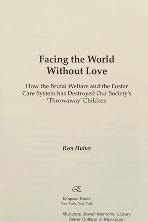 Capa de Facing the world without love