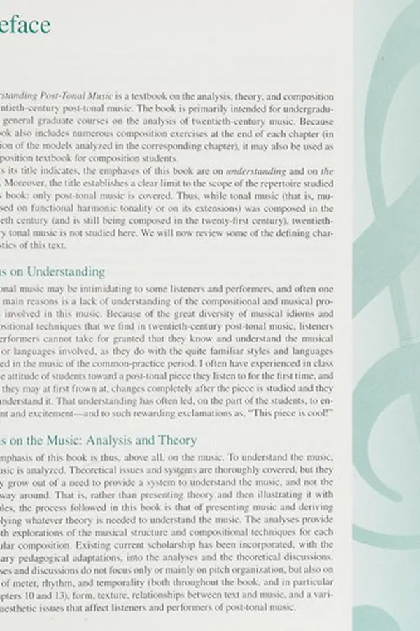 Capa de Understanding post-tonal music