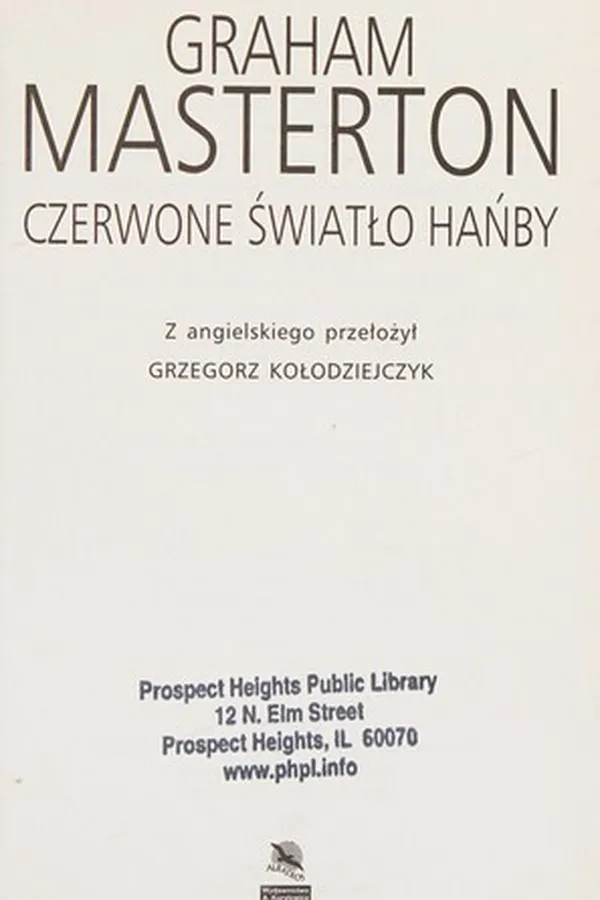 Cover of Czerwone światło hańby