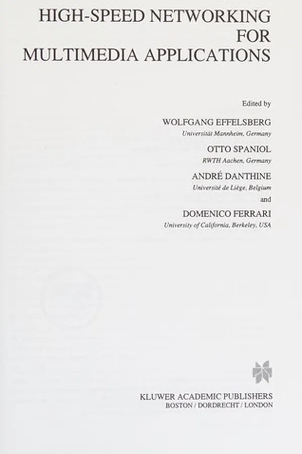 Cover of High-speed networking for multimedia applications