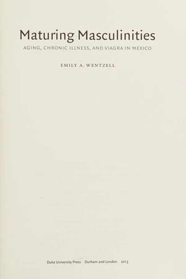 Cover of Maturing Masculinities