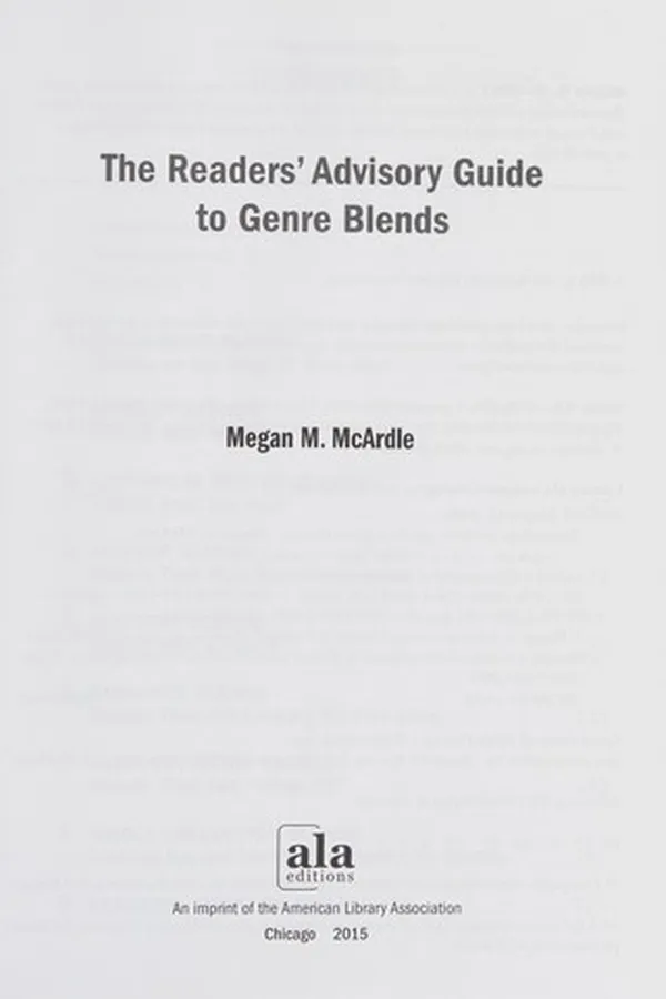 Cover of The readers' advisory guide to genre blends