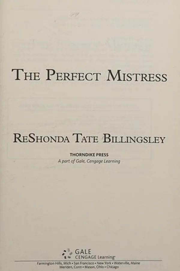 Capa de The perfect mistress
