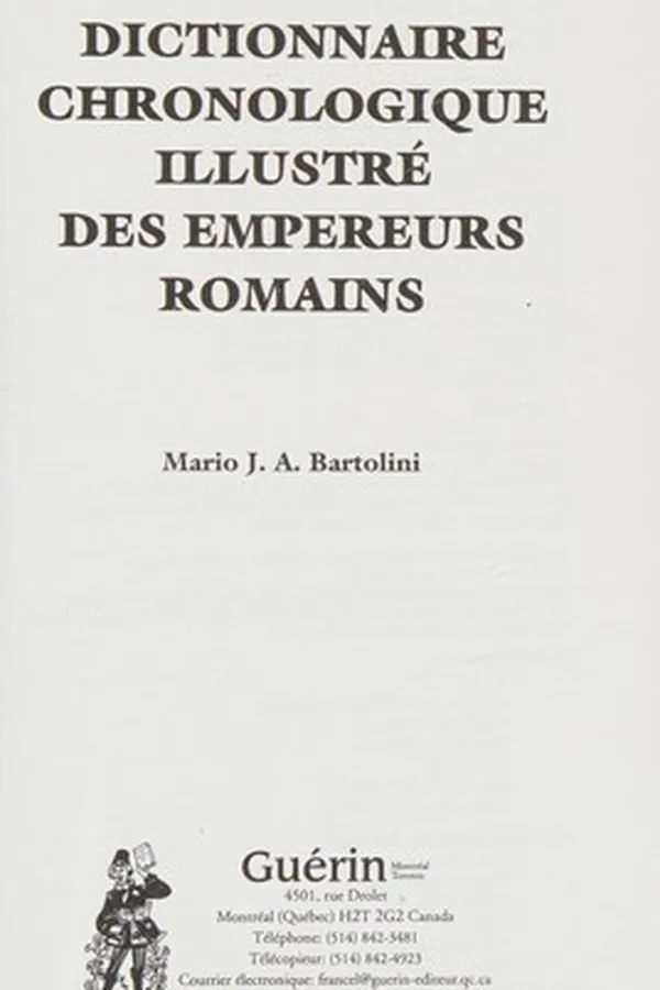 Capa de Petit dictionnaire chronologique illustré des empereurs romains