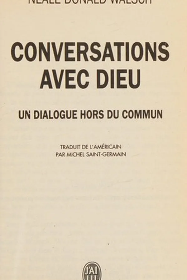 Capa de Conversations avec Dieu