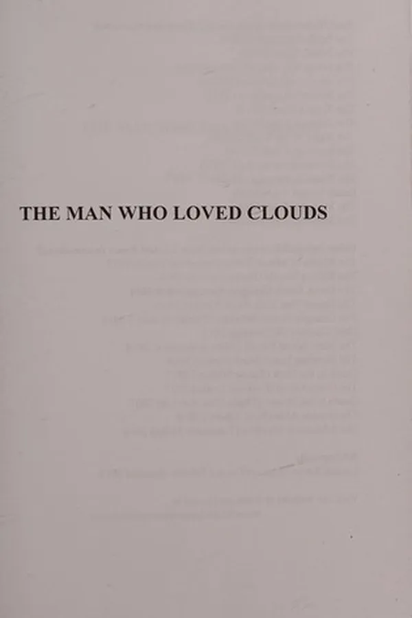 Capa de The Man Who Loved Clouds
