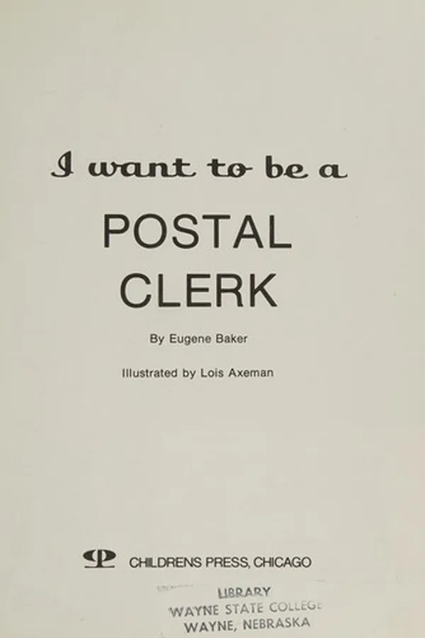 Capa de I want to be a postal clerk