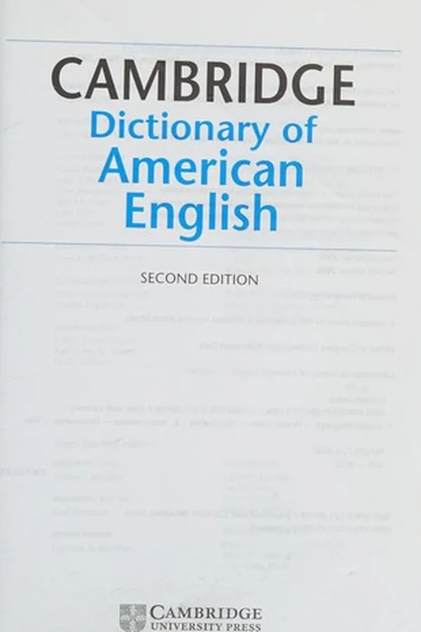 Capa de Cambridge dictionary of American English