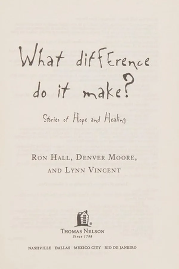 Capa de What difference do it make?