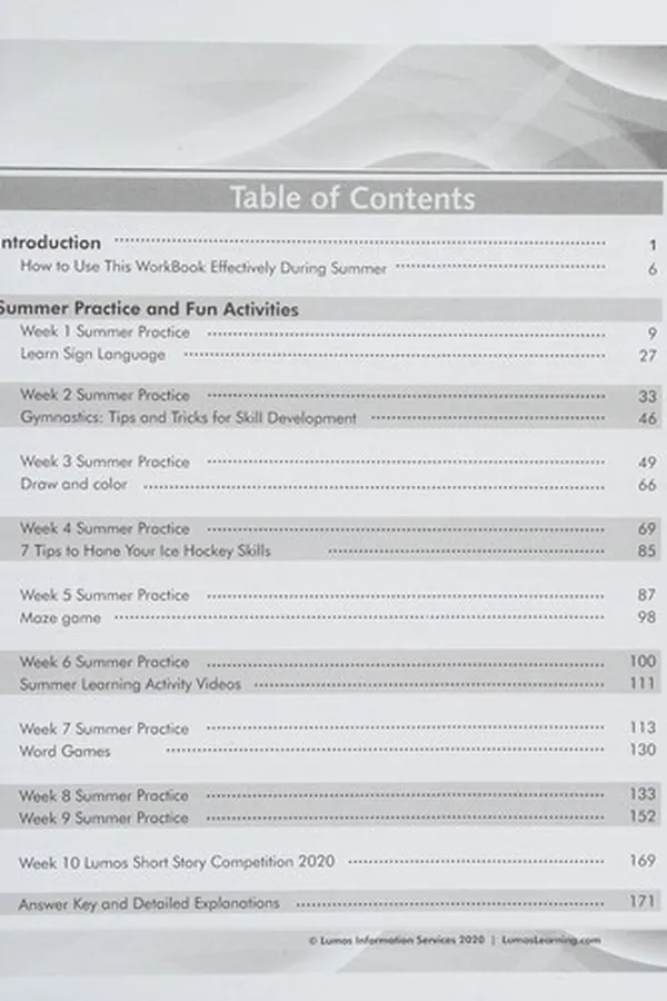 Capa de Summer learning headstart, grade 6 to 7