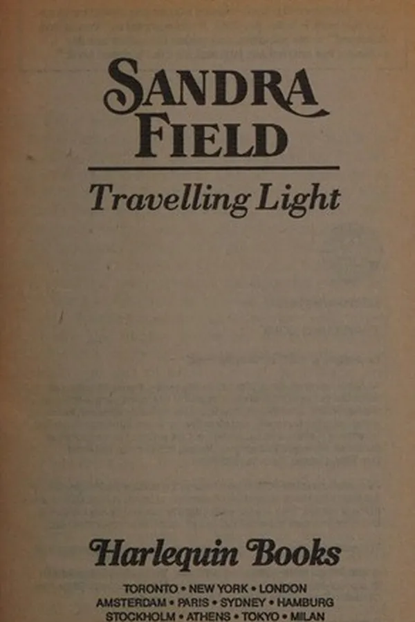 Capa de Travelling Light