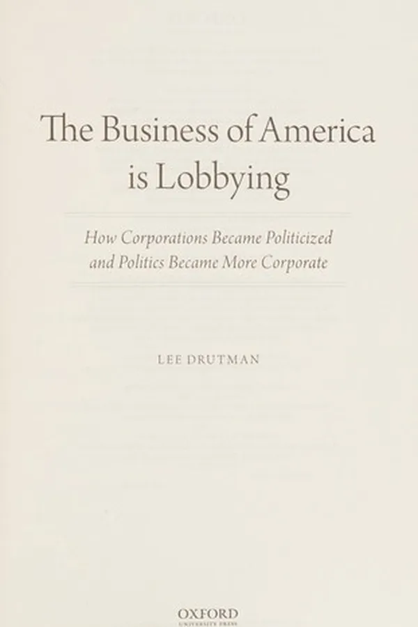 Capa de The business of America is lobbying