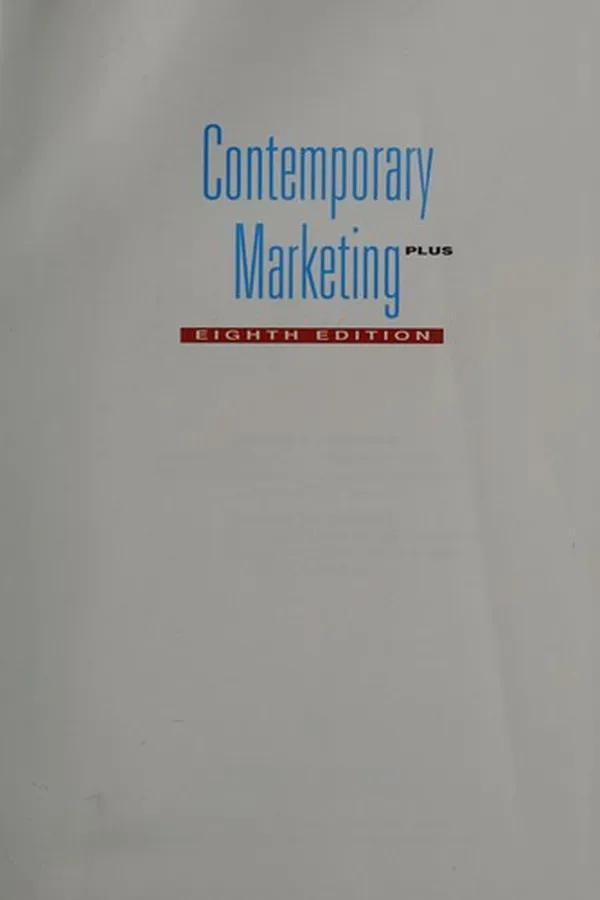 Capa de Contemporary Marketing
