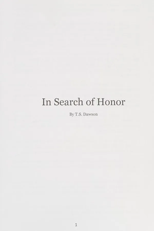 Capa de In search of honor