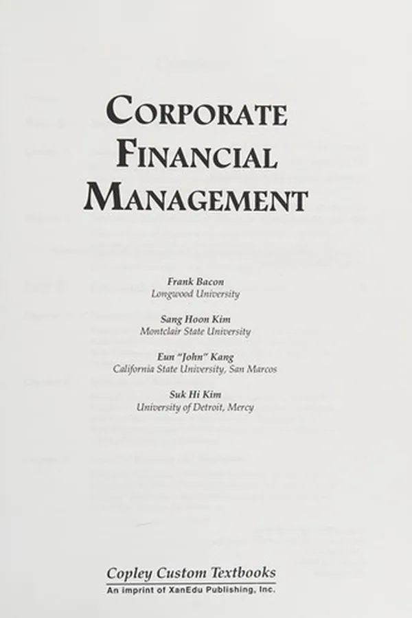 Capa de Corporate financial management