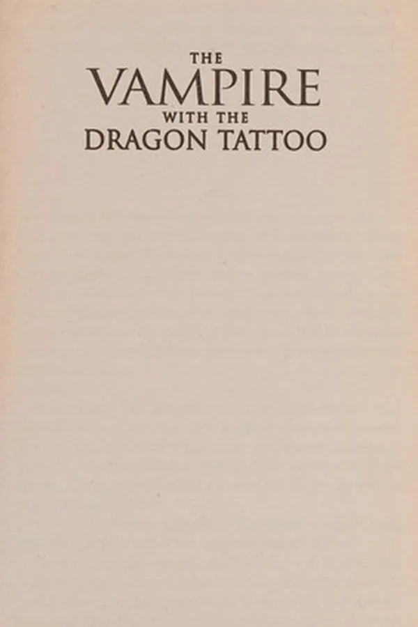 Capa de The vampire with the dragon tattoo